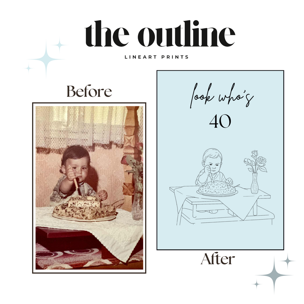 Custom Digital Line Art of Your Image